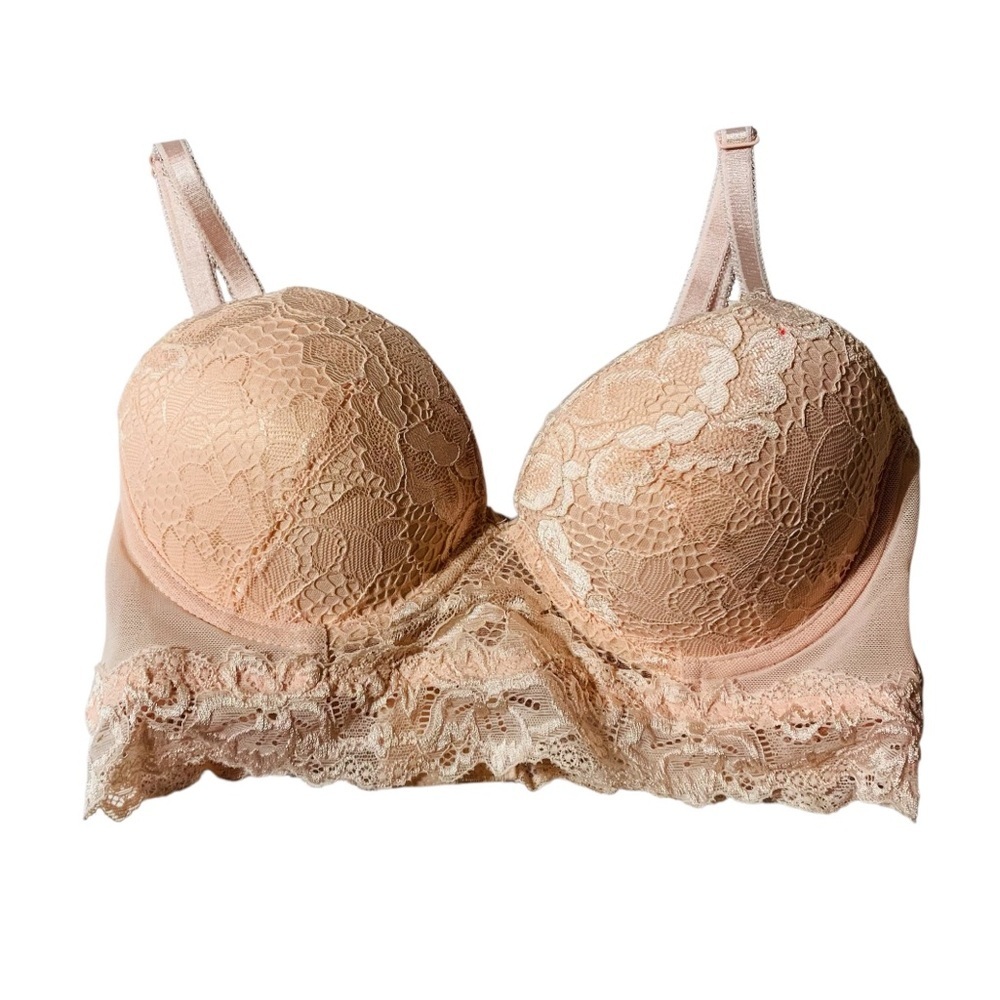 Ardene S Cream Pink Lace Bra - Picture 1 of 3